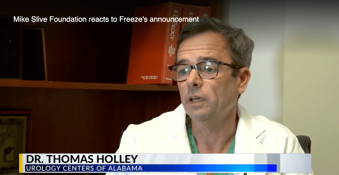 Dr. Thomas Holley speaks to CBS42 about Coach Hugh Freeze’s prostate cancer